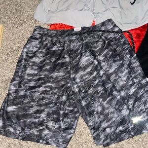 Men's Gray Patterned Shorts